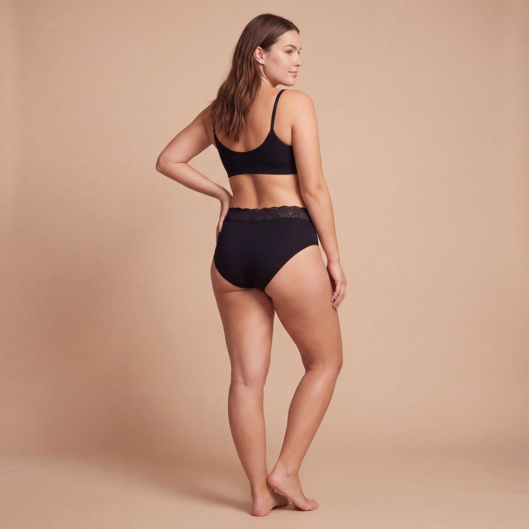 Lace-Waistband Washable Incontinence Pants