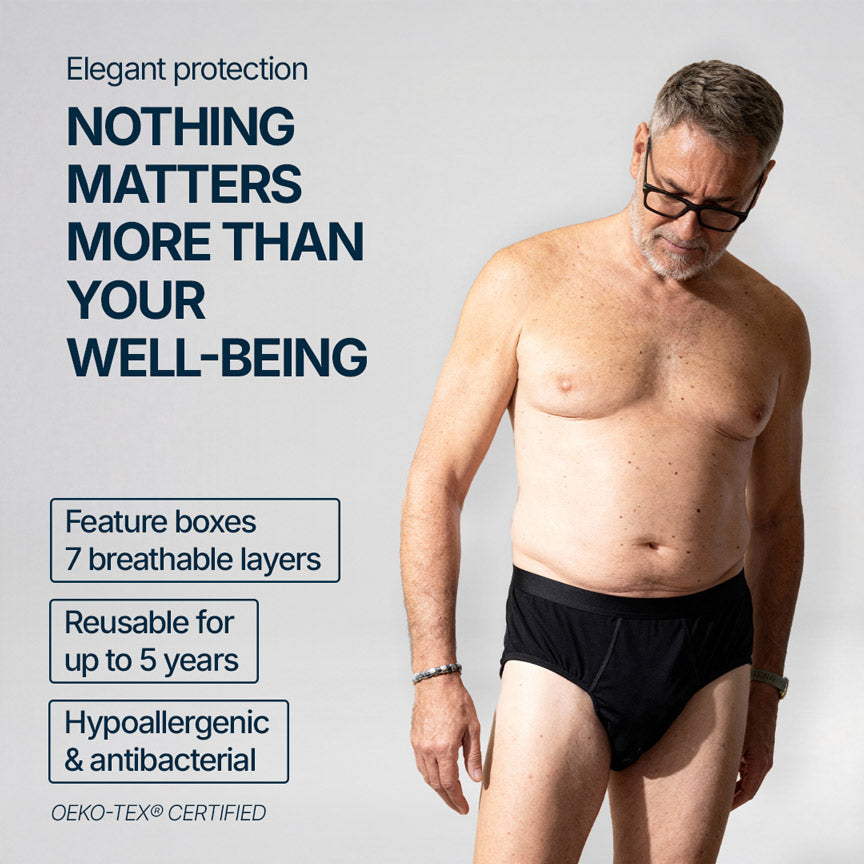 Orykas incontinence underwear value pack folded neatly — OEKO-TEX certified bamboo fibre