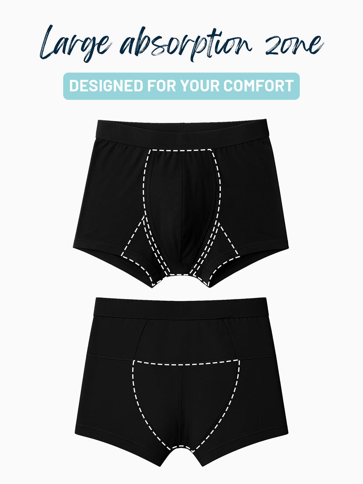ULTRA-ABSORBENT INCONTINENCE BOXER BRIEFS