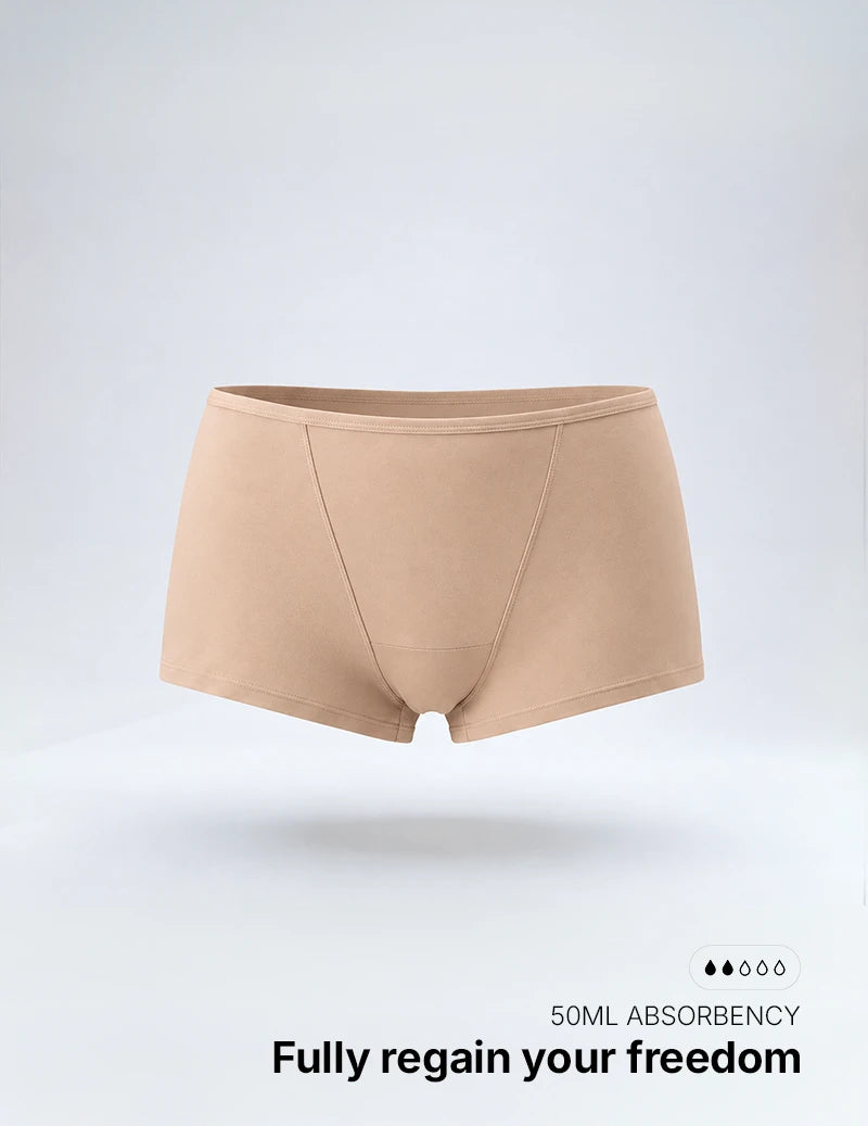 Women’s absorbent boxer underwear