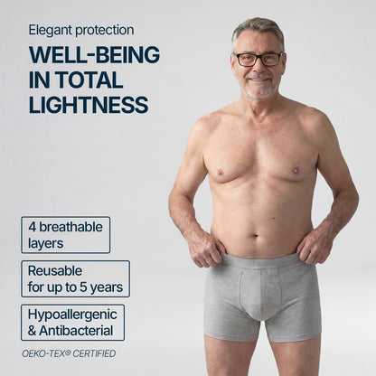 Absorbent Boxer for Light Leaks