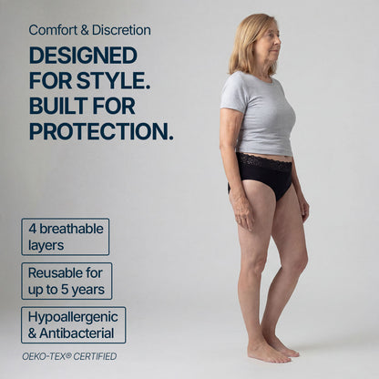 Orykas washable incontinence underwear pack laid flat — reusable British alternative to disposable pads