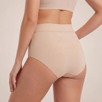 High-waisted absorbent underwear