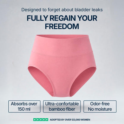 Pink High-Waisted Absorbent Briefs
