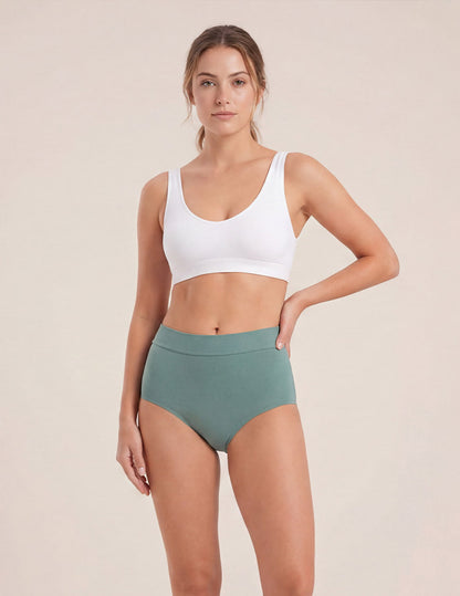 High-waisted absorbent underwear