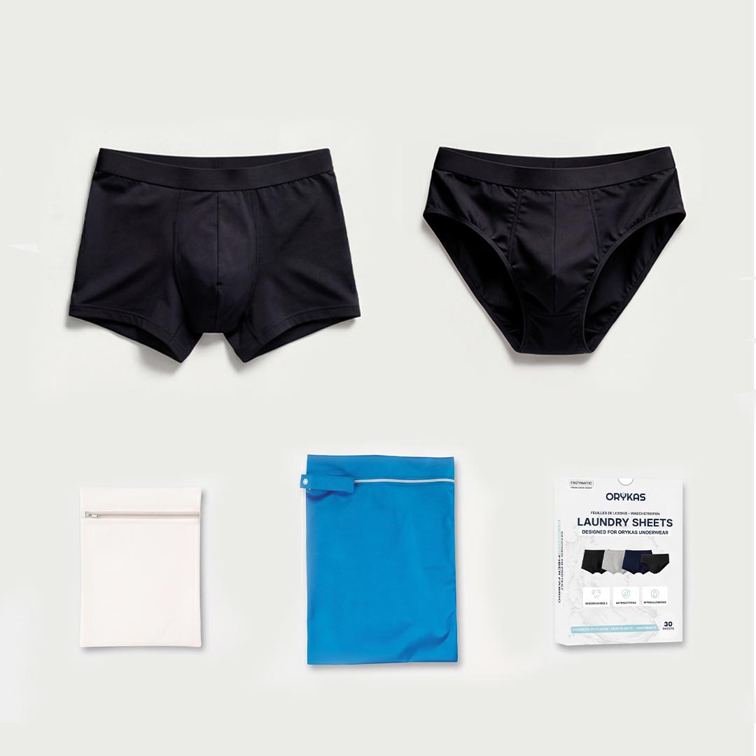 Orykas multi-pack of washable incontinence underwear — bamboo fibre bundle saving on disposable pads