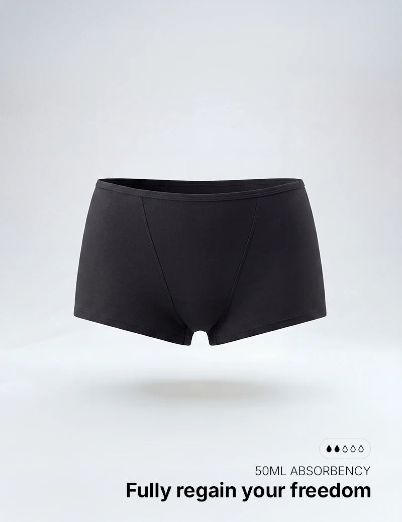 Women’s absorbent boxer underwear