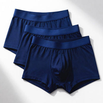 3-Pack of Ultra-Absorbent Navy Blue Boxer Shorts