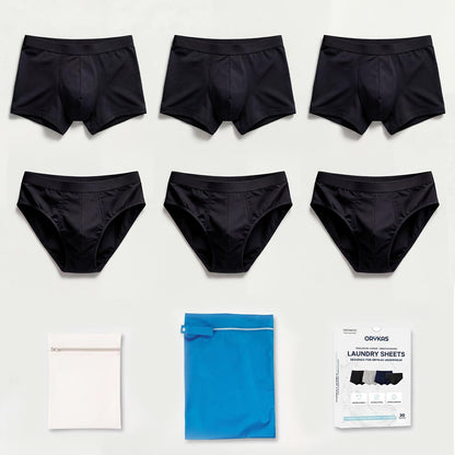 Orykas multi-pack of washable incontinence underwear — bamboo fibre bundle saving on disposable pads