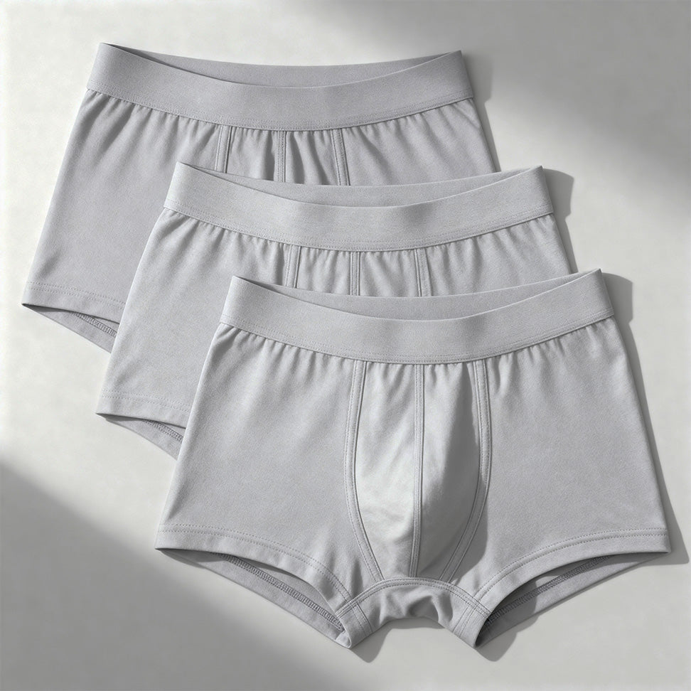 3-Pack of Ultra-Absorbent Grey Boxer Shorts